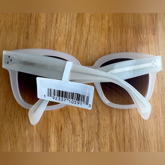 ✨New CELINE New Audrey Square Gradient Sunglasses CL4002UN Translucent Ivory - Picture 4 of 13